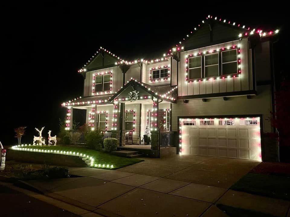 Holiday lights — full house display